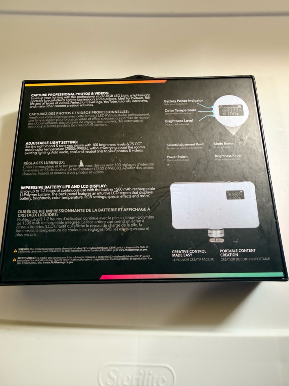 Digipower Spectrum 96 RGB LED Video Light - Multicolor - Picture 3 of 5